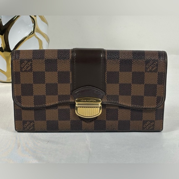Beautiful Louis Vuitton Sistina Wallet Ebene - Picture 1 of 16